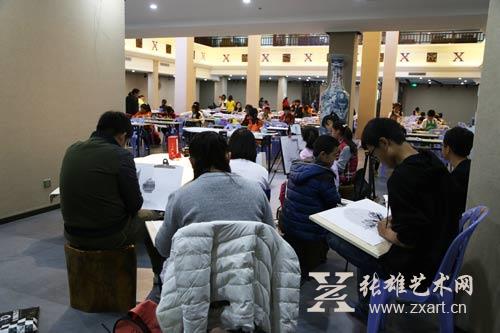 素描区的参赛选手