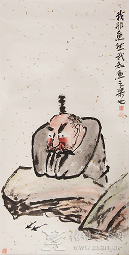 徐里作品《我非鱼然我知鱼之乐也》（136*68cm）以16万元成交