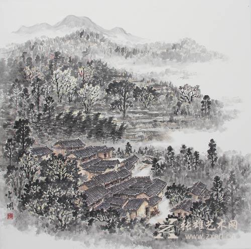 陈火明作品《雾起秀山》 陈火明作品《雾起秀山》