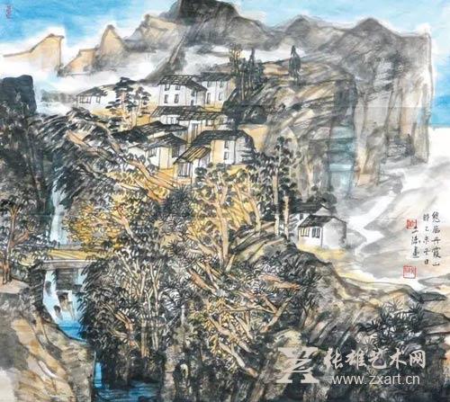 黄文渊 幽居丹霞山 68x68cm