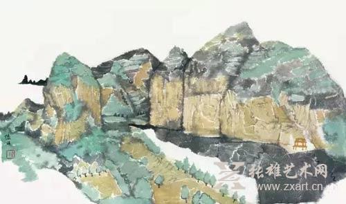 陈端 龙虎山写生之三 43x60cm