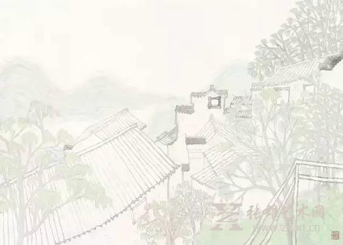 蒲玉杰 / 龙虎山写生之三 60x42cm