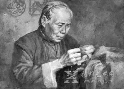 成文正《慈母手中线》局部