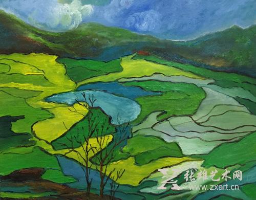 《乡愁》原华伍 50X60cm 2015