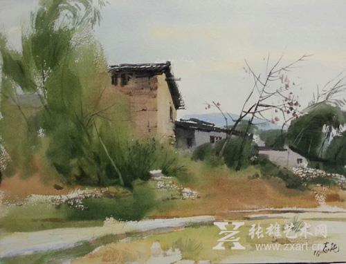 孙志纯《山乡》 48×36cm 孙志纯《山乡》 48×36cm