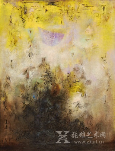 赵无极《月光漫步》1954-1955年作 估价：4000，0000-6000,0000